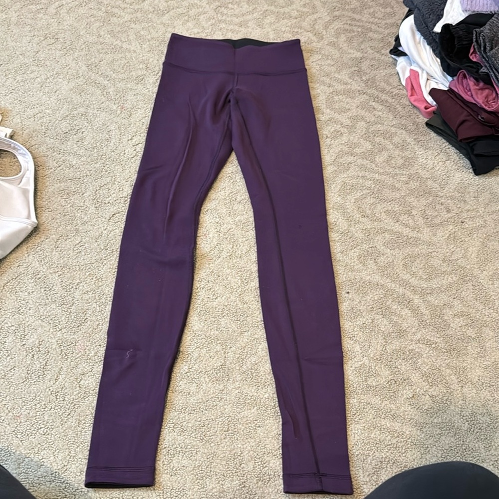 Lululemon dark purple leggings size 2